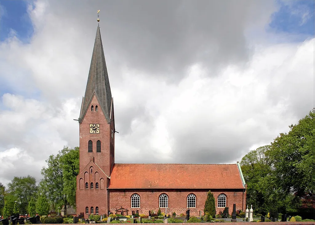 Historic Liudger Church in Hesel, district of Leer, East Frisia, Germany