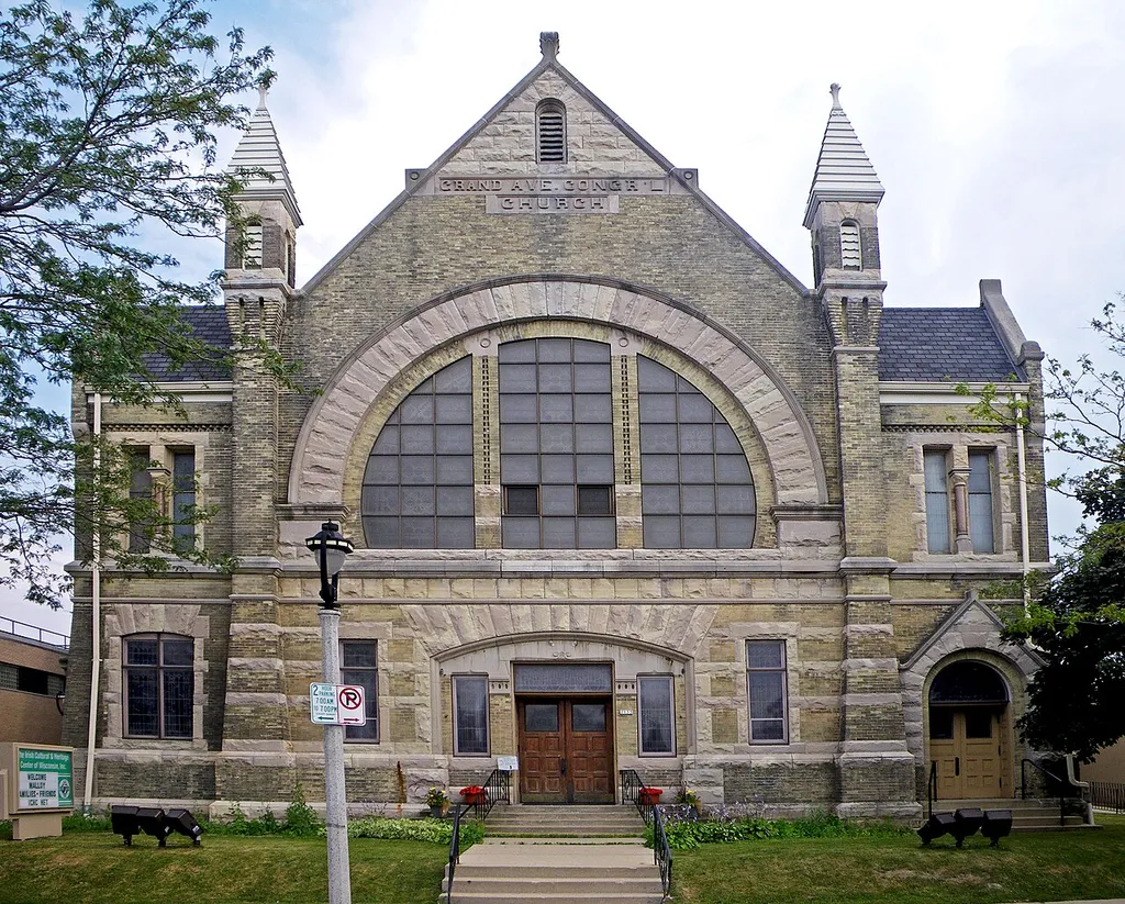 Grand Avenue Congregational Church (1887) at 2113 W. Wisconsin Avenue in Milwaukee, Wisconsin, was designed by E. Townsend Mix. It now serves as the Irish Cultural Heritage Center.