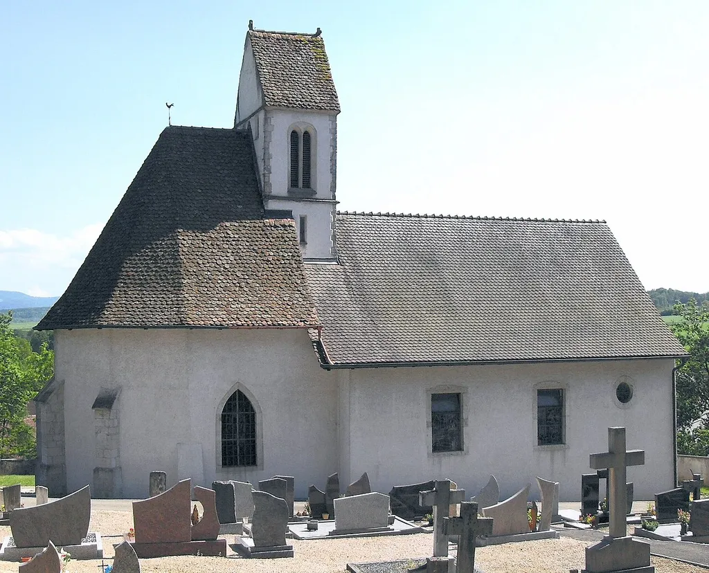 L'église Saint-Jacques à Beurnevésin, Suisse