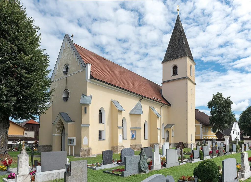 Subsidiary church Saint Andrew in Unterloibach #1a, municipality Bleiburg, district Voelkermarkt, Carinthia, Austria, EU