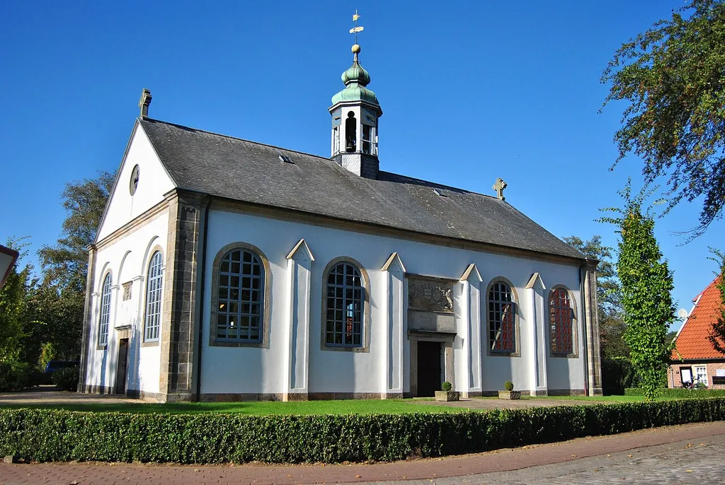 Reformierte Kirche in Lage (Dinkel) von Süden gesehen.