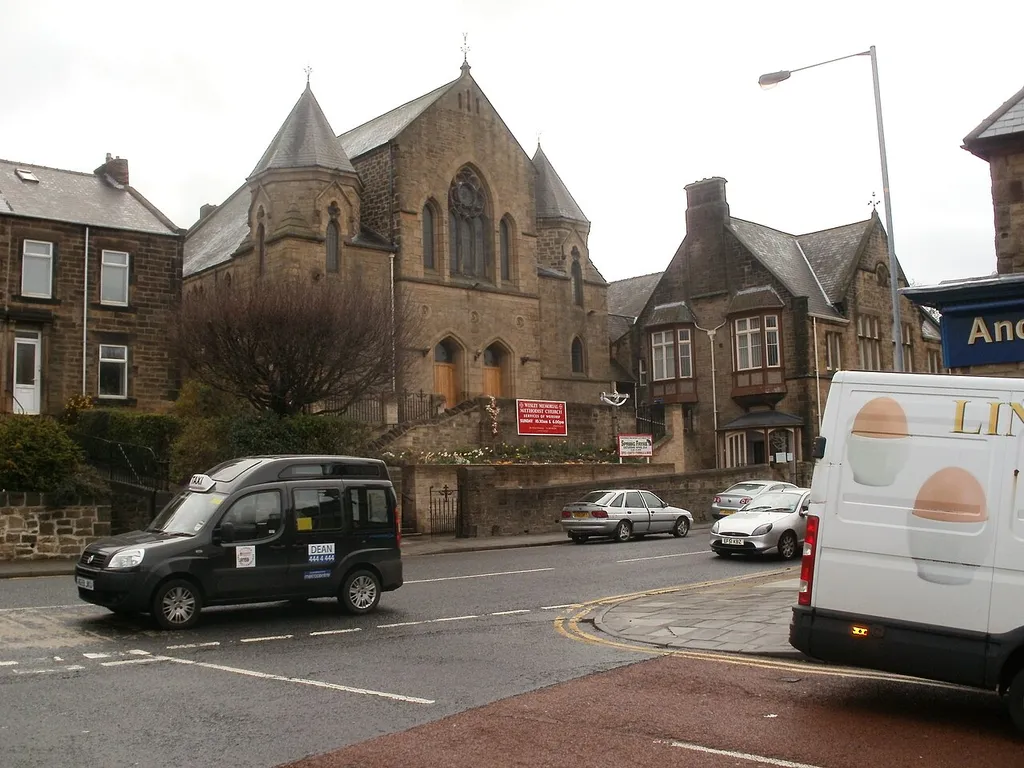 Wesley Memorial Church, Durham Road, Low Fell, Gateshead, Tyne and Wear, seen from the northwest