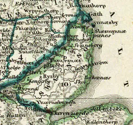 Detail fra "Slesvig i Valdemarernes Tid" efter Valdemars Jordebog