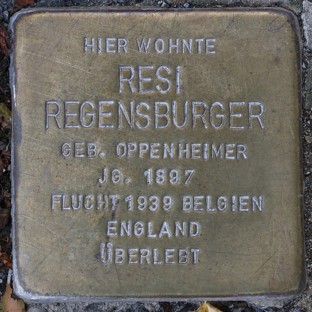 Stolperstein Braunschweig Luetzowstrasse 6 für Resi Regensburger