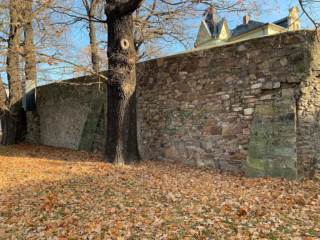 Kulturdenkmal Bruchsteinmauern, Karrasstraße in Coswig