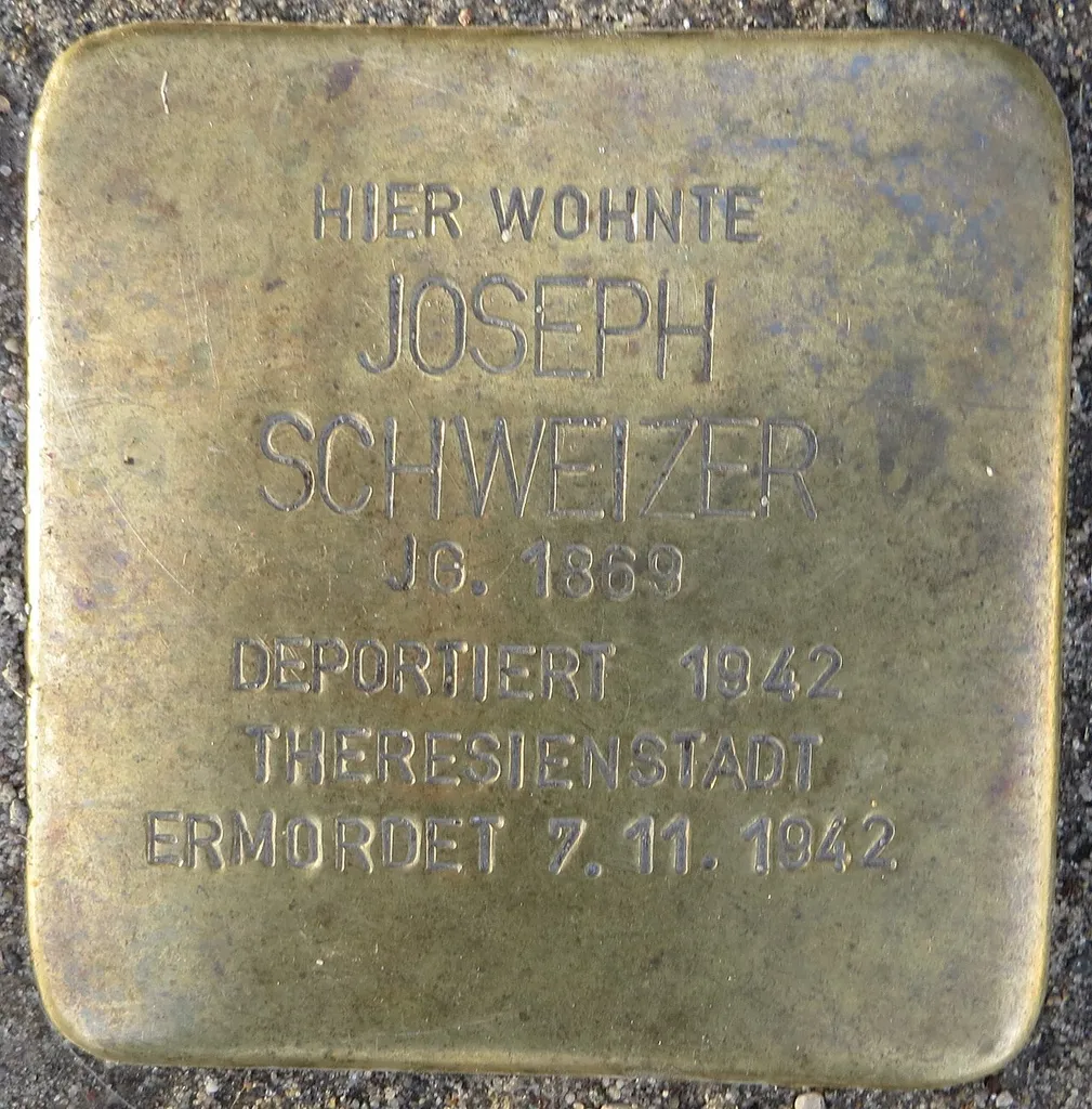 Stolperstein dedicated to Joseph Schweizer