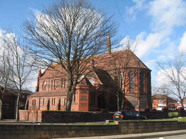 St Ambrose' parish church, Halton View Road, Widnes, Cheshire (formerly Lancashire), seen from the southeast