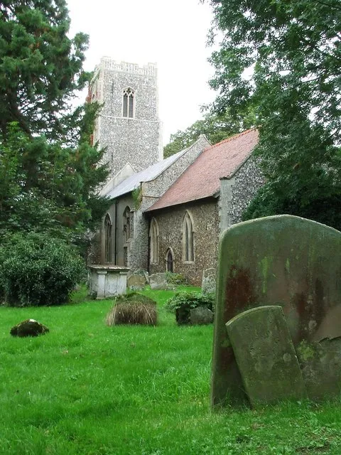 Church of St Mary in Earl Soham, Suffolk, England. A Grade I listed medieval church.