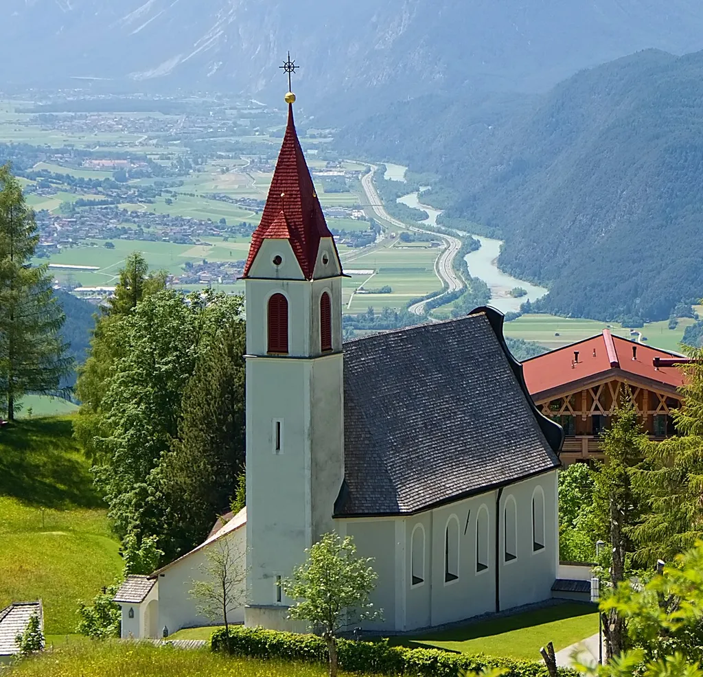 Church in Telfs - Mösern, Tyrol, Austria.