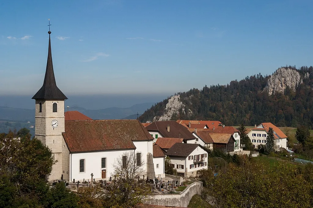 Blick auf Saint-Brais (JU)