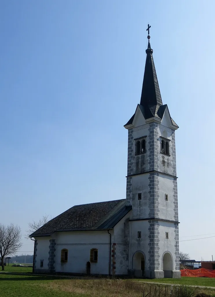 Saint Nicholas' Church in Spodnje Bitnje, Municipality of Kranj, Slovenia