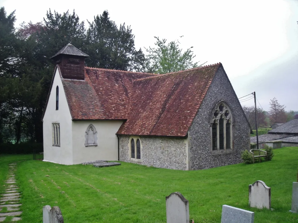 St Simon and St Jude is listed Grade II and has a small bell tower containing two bells. It was built in the 12th century. Situated in Bramdean, a small but historic parish surrounded by the larger parish of Hinton Ampner. Until the late 15th century it was known as Bromdene. The chancel and nave together with the bell tower of wood formed the medieval church (c. 1170).
