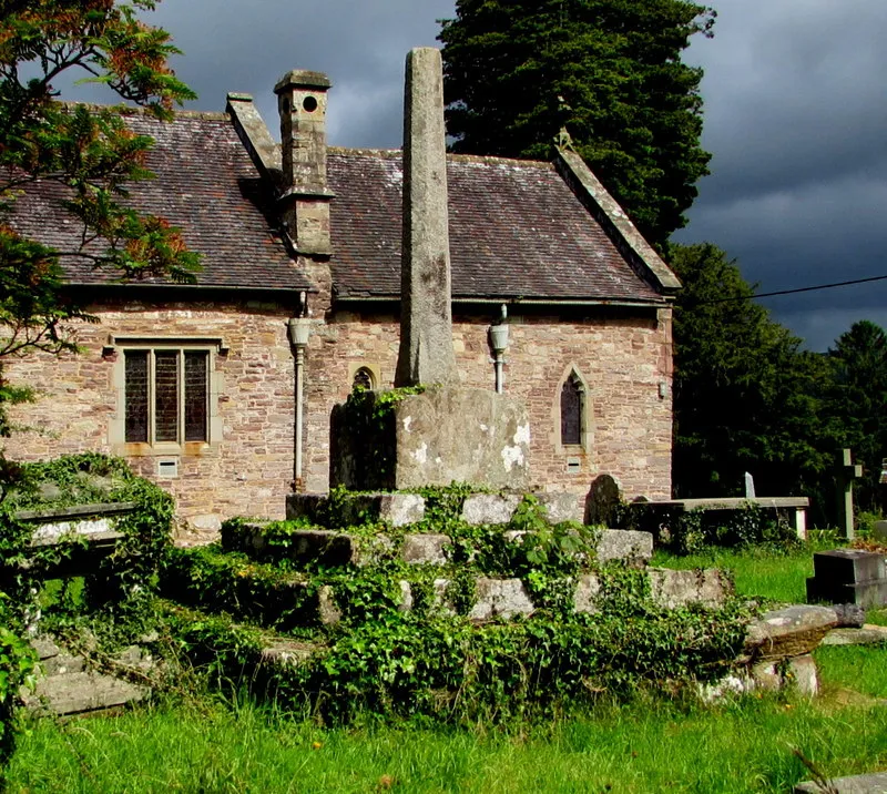 Grade II listed remains of a medieval churchyard cross, Llanfoist