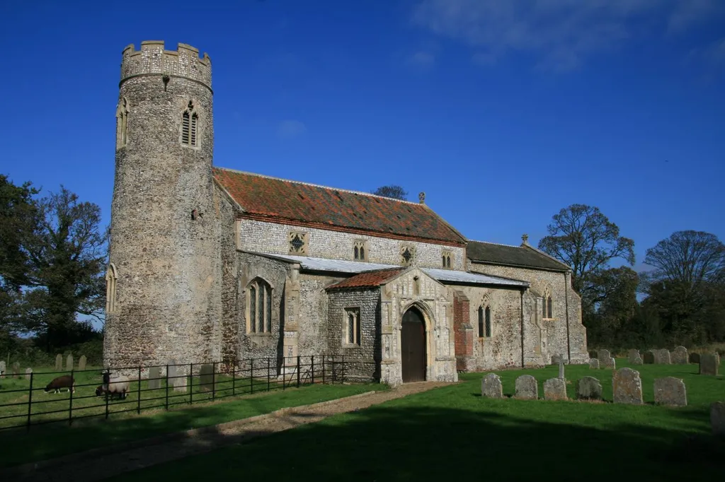 St Andrew's parish church, Wickmere, Norfolk, seen from the south