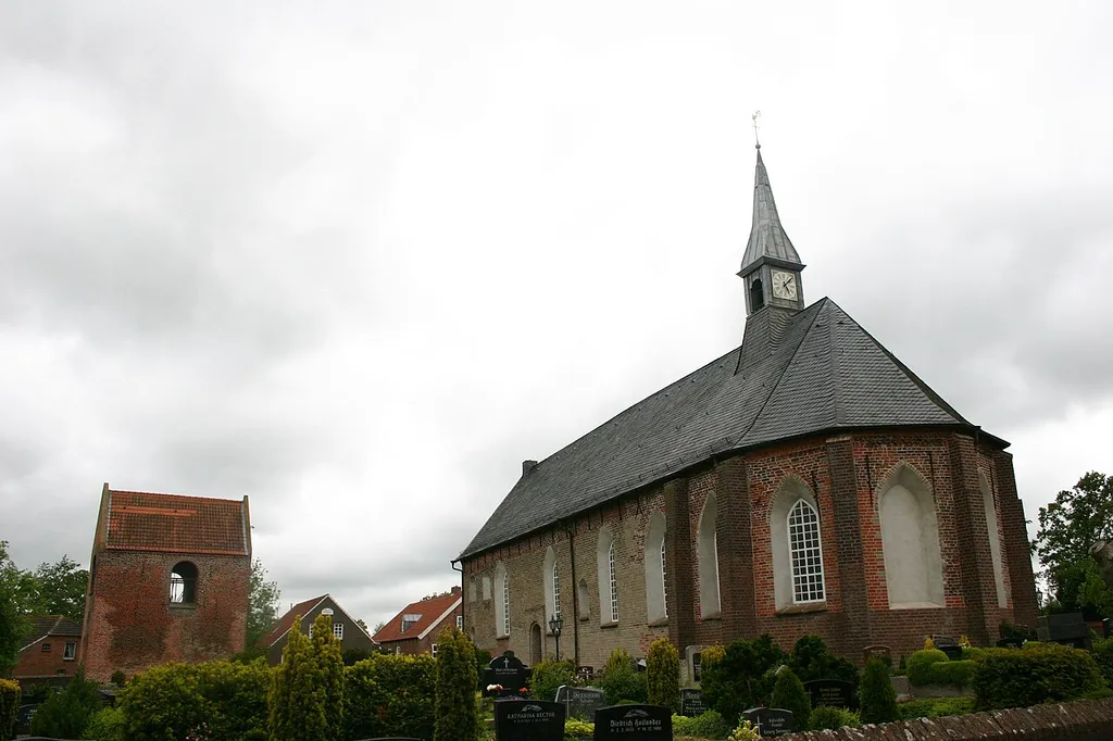 Historic St. Mary's Church in Nesse, district of Aurich, East Frisia, Germany