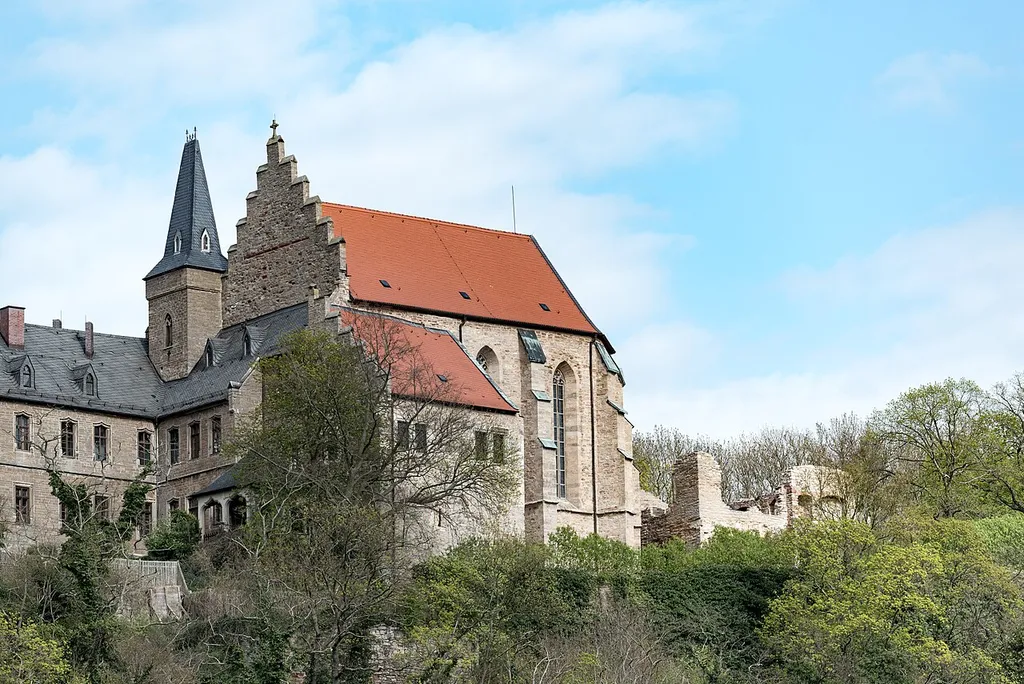 Mansfeld, Schloss, Ansicht von der Stadt