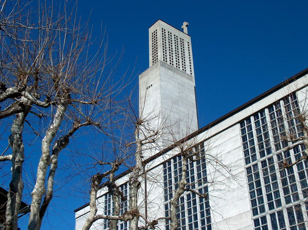 Roman Catholic Church St. Anton (Antoniuskirche) in Basel, Switzerland, a work of the Swiss architect Karl Moser (1860-1936)