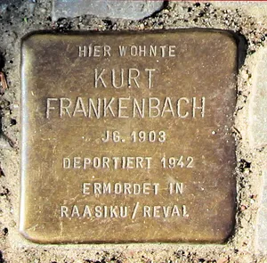 Stolperstein dedicated to Kurt Frankenbach