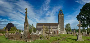 Catholic old church tower