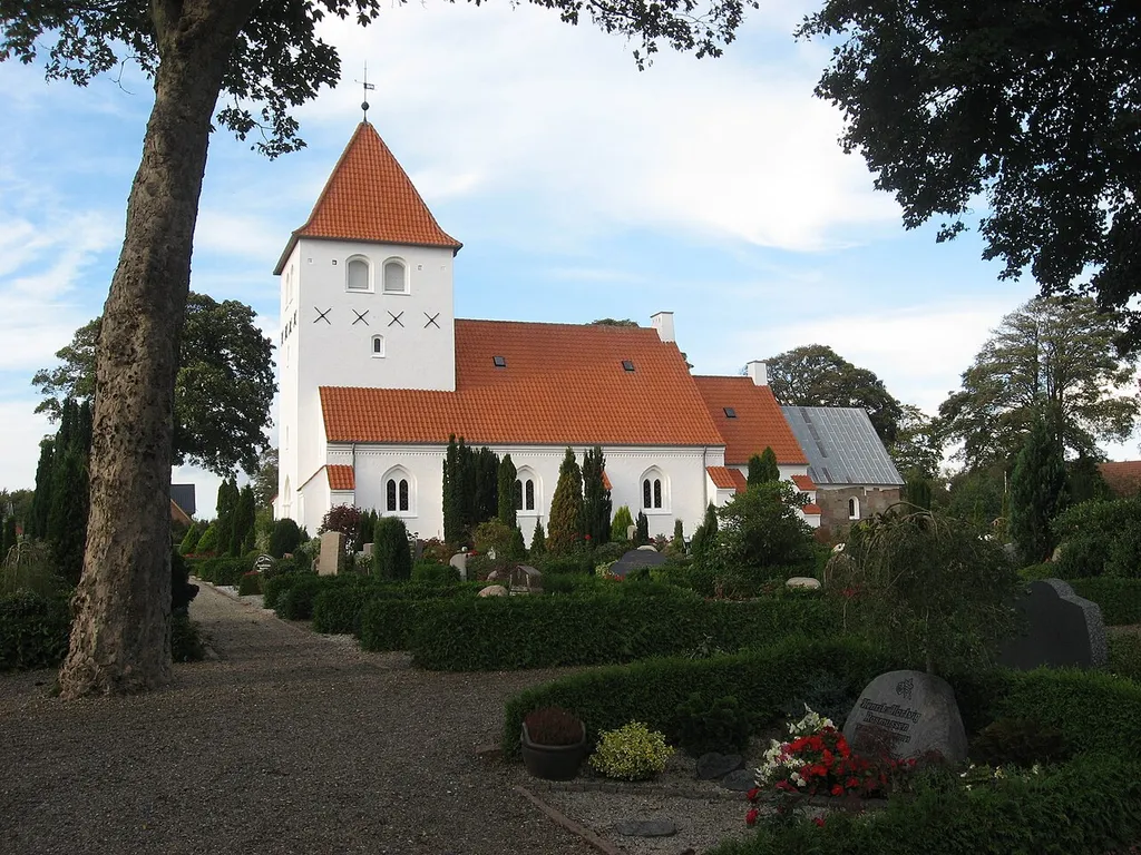 The church of Hejnsvig in the Diocese of Ribe, Denmark