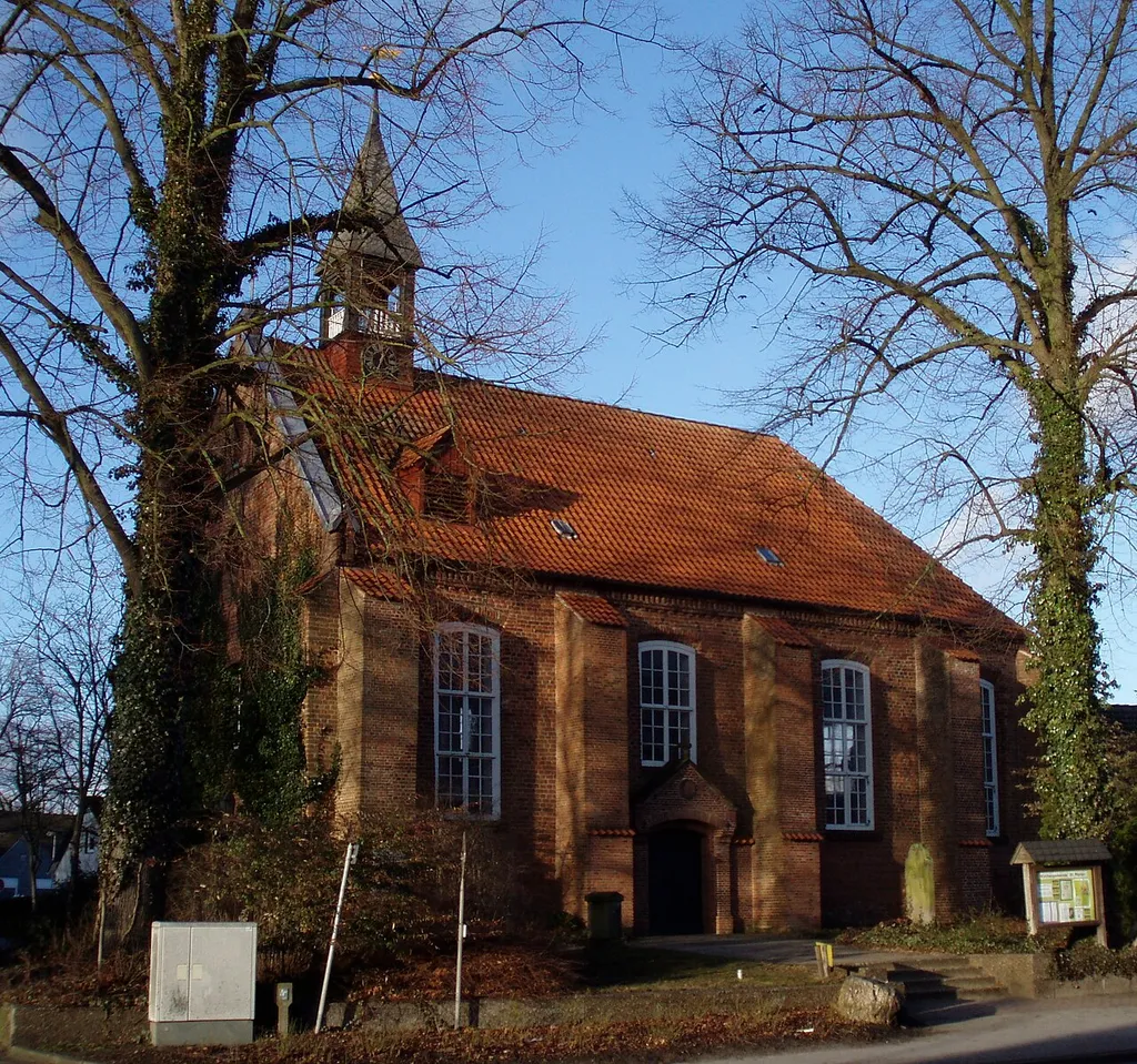The Evangelical Lutheran St. Mary's Church in Himmelpforten, Lower Saxony, Germany.