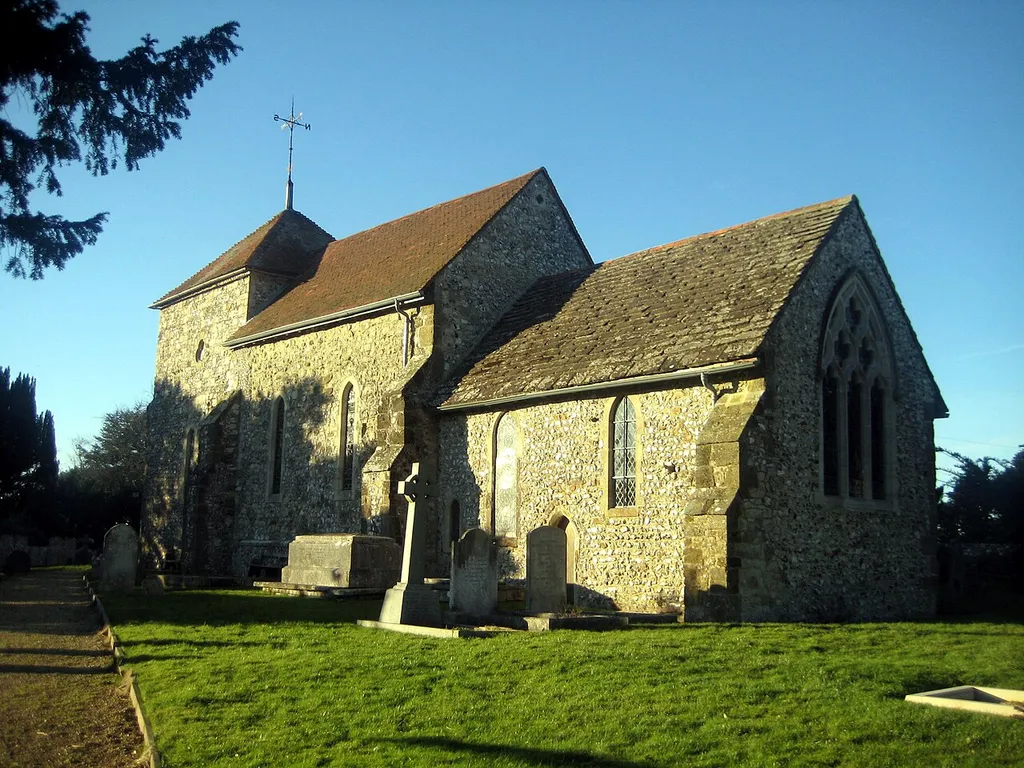 St Mary's parish church, Sullington, West Sussex, seen from the southeast