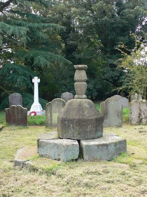 Preston Gubbals Graveyard Amongst the graves is this, which was probably a sundial at one time. https://historicengland.org.uk/listing/the-list/list-entry/1055137