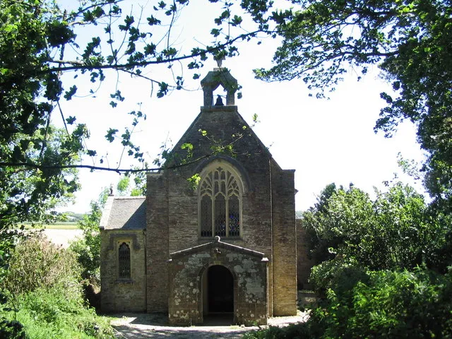 Chapel of Ease, Tregaminion. The 'Saints' Way' passes this chapel. The Way is a convenient shortcut of Gribbin Head for walkers of the South West Coast Path wishing to broaden the rather one-dimensional views offered by the coastal path