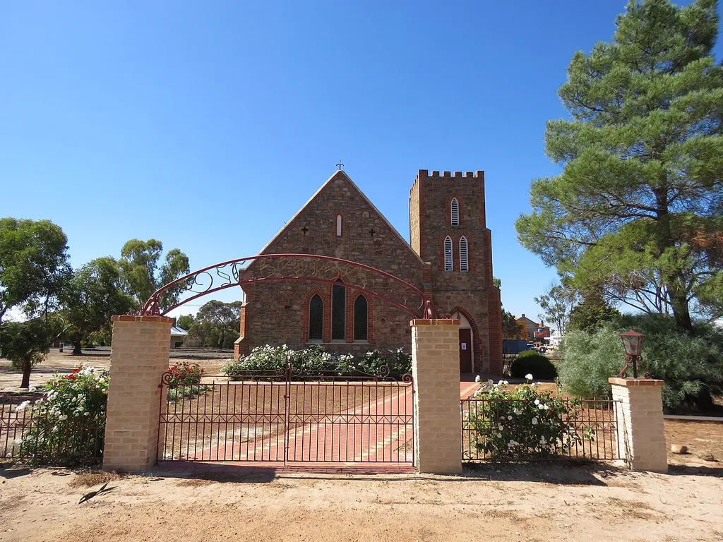 The heritage listed St George's Anglican Church, Wagin, Western Australia.