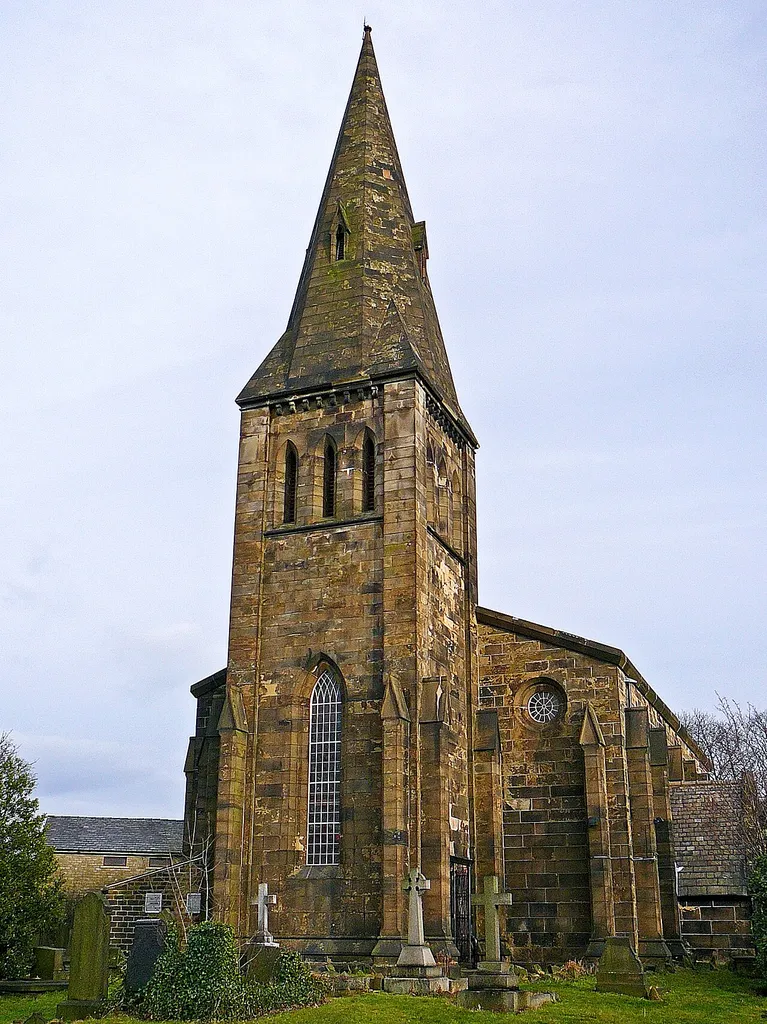 Christ Church parish church, Linthwaite, West Yorkshire, seeon from the southwest