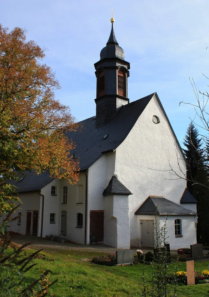 Allerheiligenkirche church Raschau: view from northwest