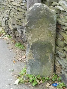 Milestone, Old Brampton, just up from St Peter’s and Paul’s Church
