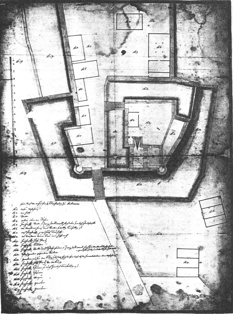 Schloss Jockgrim, Plan aus dem 18. Jh.