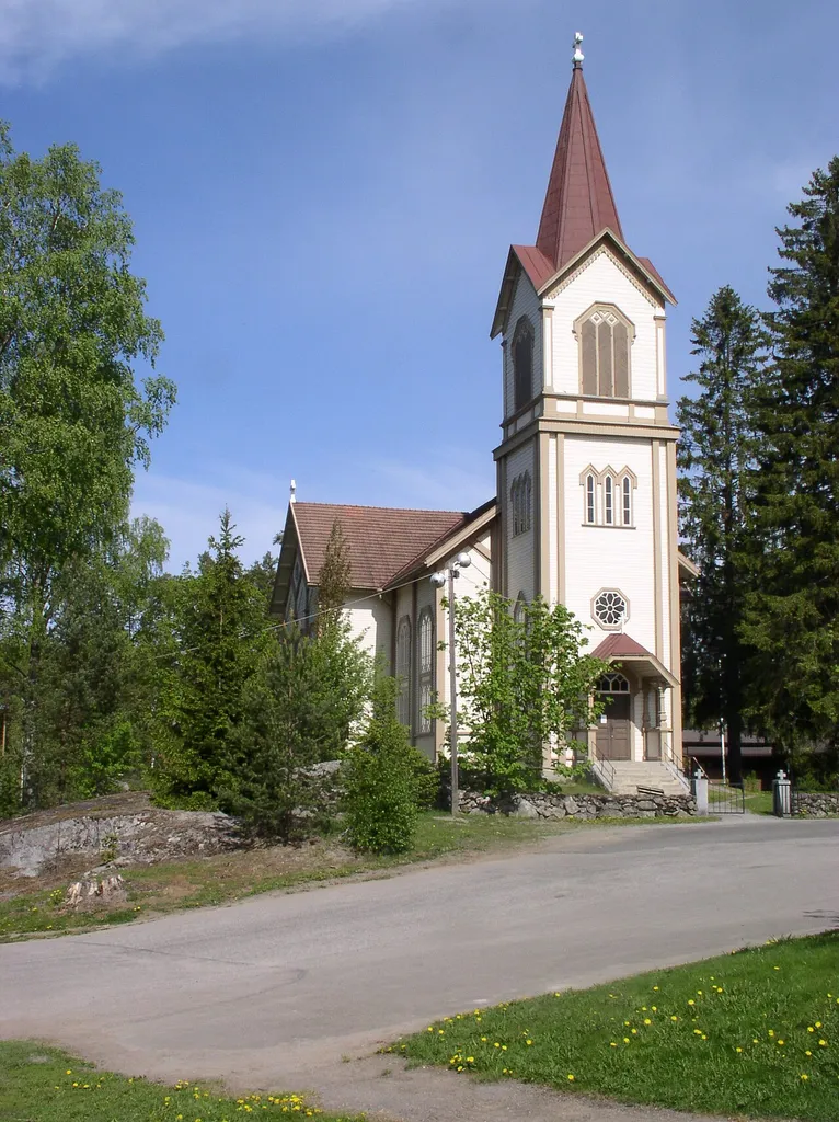 Enonkoski church in Enonkoski, Finland. Completed in 1886. Architect: Magnus Schjerfbeck.