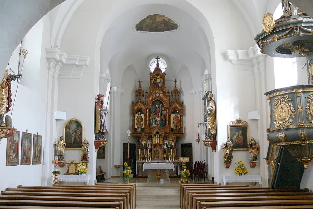 Helfenberg ( Upper Austria ). Saint Erhard parish church: Interior.