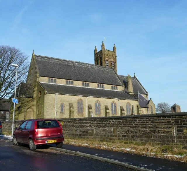 St George's St George's church at Mossley from Fox Platt Road.