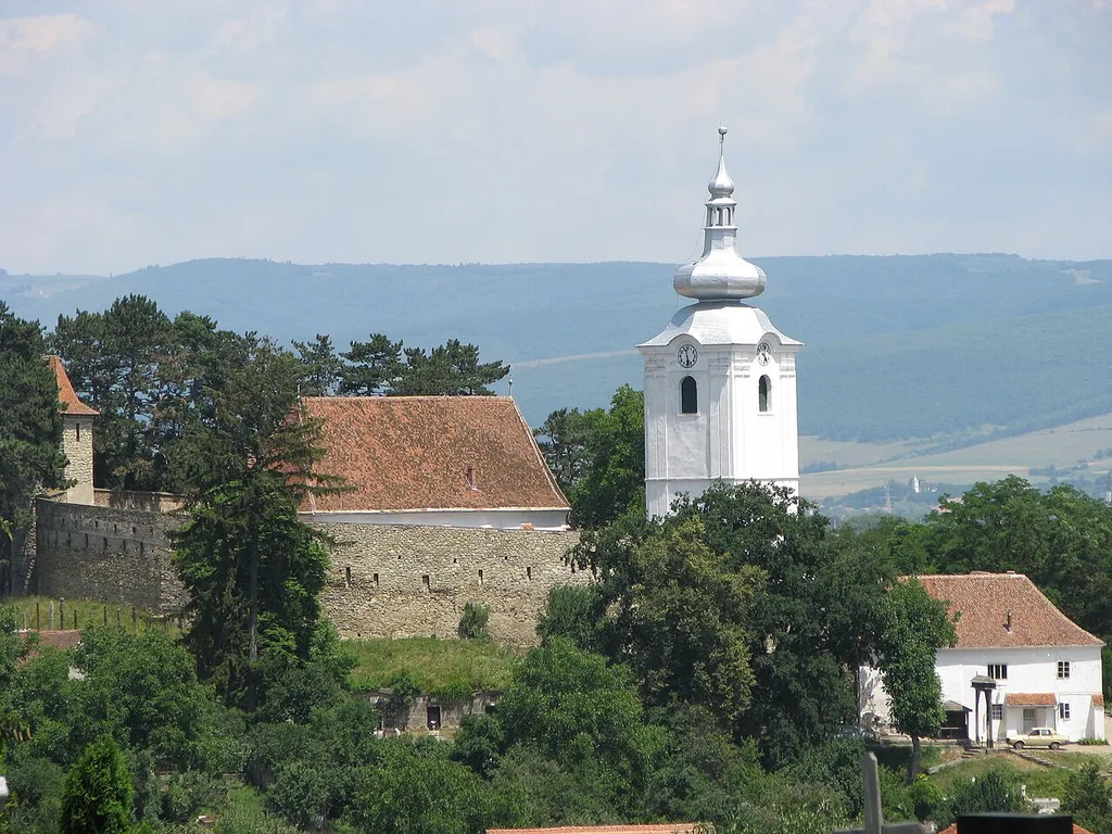 Fortified church in Sfântu Gheorghe, Transylvania, Romania.