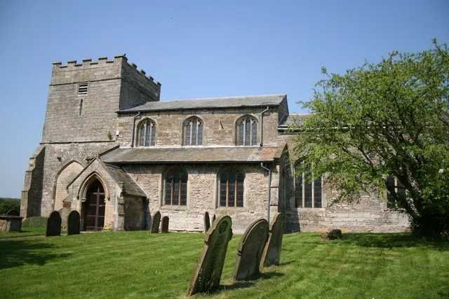 St.Peter's church, Headon, Notts. A squat Early English tower and contemporary arcades, the rest Perpendicular with a rebuild in 1885 by G.Somers Clarke junior.