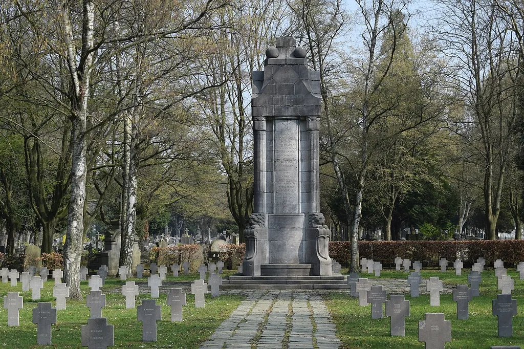Vue du cimetière de Robermont à Liège (Belgique).