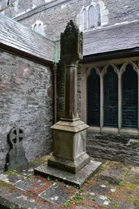 Lantern cross and grave slab immediately south of St Bartholomew's Church