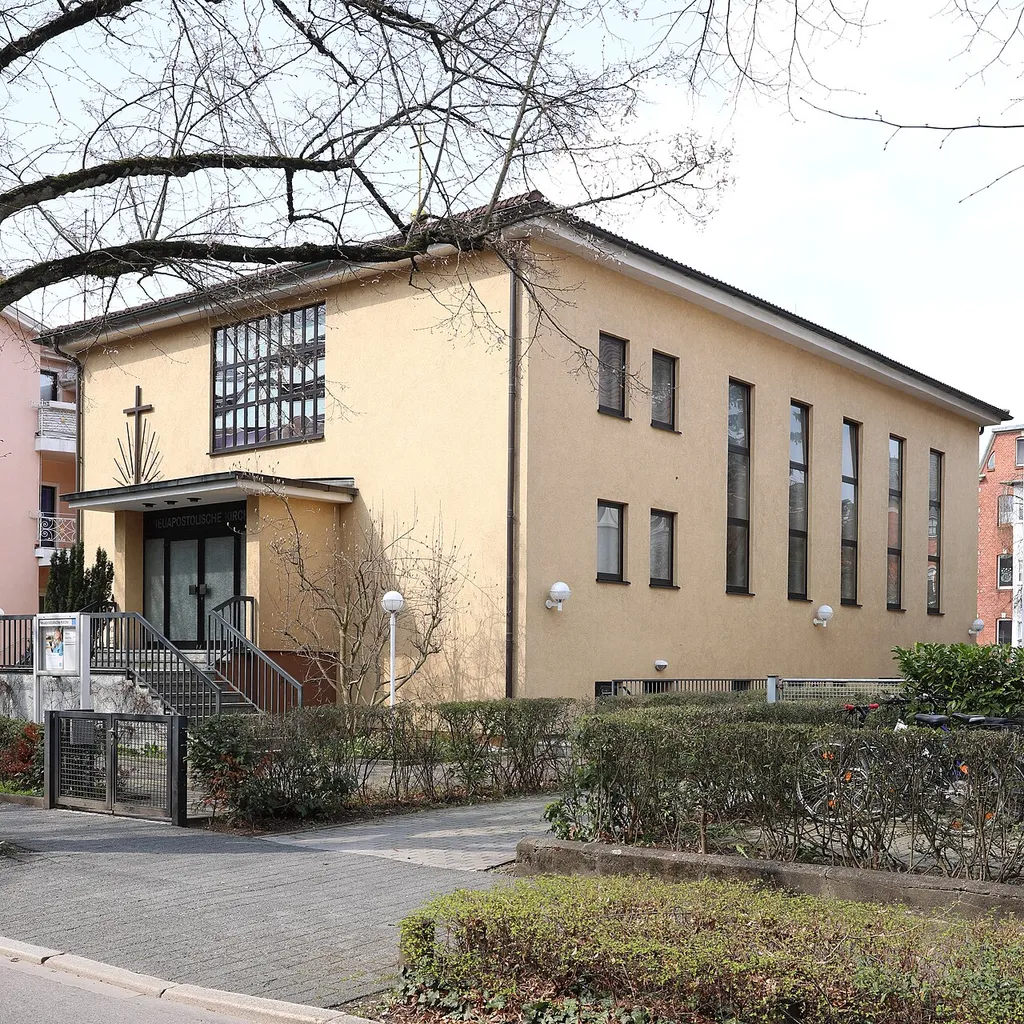 Neuapostolische Kirche von 1953 in der Bahnhofstraße 32, Coburg