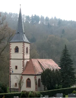 Evangelische Kirche Heiligkreuz in Weinheim-Heiligkreuz.