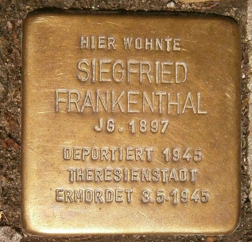 Stolperstein dedicated to Siegfried Frankenthal