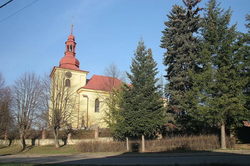 St Adalbert of Prague church in Běchary, Jičín District, Czech Republic