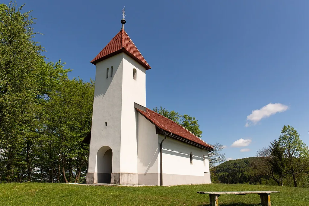 St. Lawrence's filial church in Jezero near Brezovica, Slovenia.