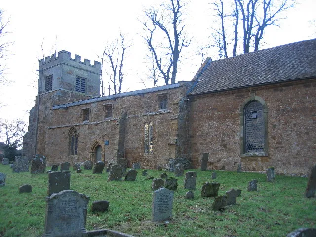All Saints' parish church, Chadshunt, Warwickshire, seen from the southeast. The church is no longer regularly used for services, but it remains consecrated and is cared for by the Churches Conservation Trust.