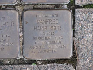 Stolperstein dedicated to Manfred Hamburger
