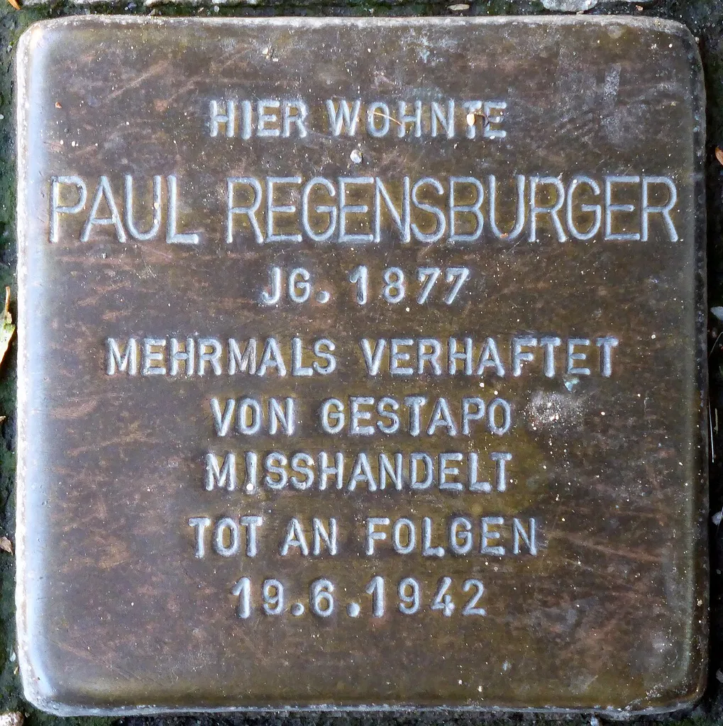 Stolperstein: Paul Regensburger (Lindenbergstraße 19), Wernigerode.