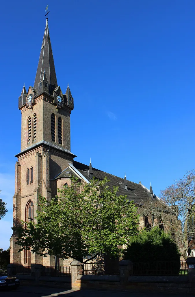 Die evangelische Kirche in Elversberg, Landkreis Neunkirchen, Saarland