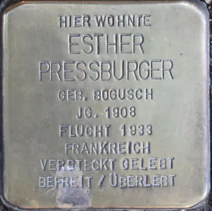 Stolperstein dedicated to Esther Pressburger